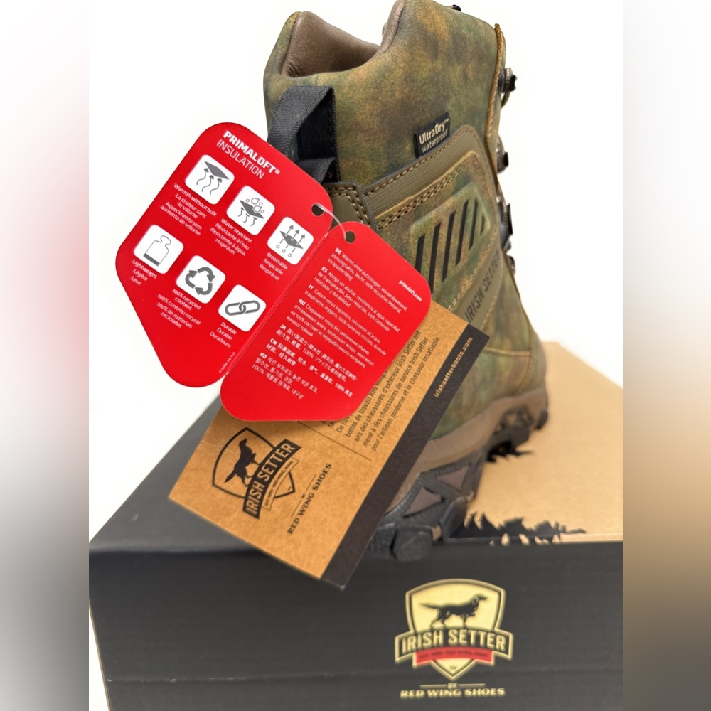 Red Wing Irish Setter Pinnacle 9” Mens Waterproof Work shoes/Hunt Boot - Picture 8 of 14